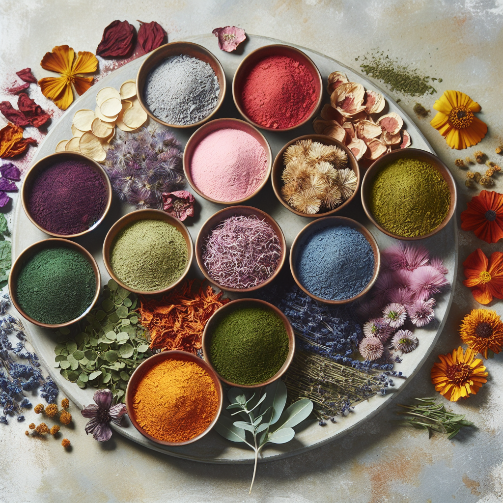 Image générée par IA - Une palette de colorations capillaires naturelles ...